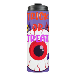 Trick Or Treat - Giant Eyeball And Halloween Candy Thermal Tumbler
