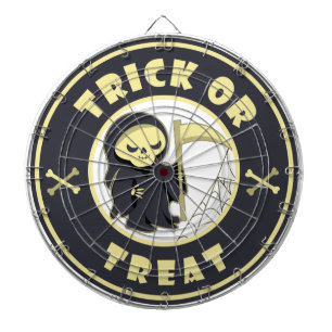 Trick or treat Grim Reaper starbucks Halloween Dartboard