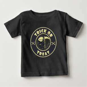 Trick or treat Grim Reaper starbucks logo coffee Baby T-Shirt
