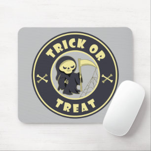 Trick or treat Grim Reaper starbucks logo coffee T Mouse Pad