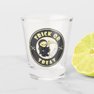 Trick or treat Grim Reaper starbucks logo coffee T Shot Glass