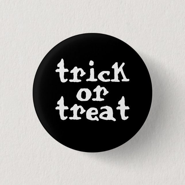 Trick Or Treat Halloween 3 Cm Round Badge (Front)