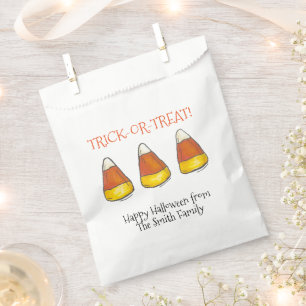 Trick or Treat Halloween Autumn Candy Corn Candies Favour Bags