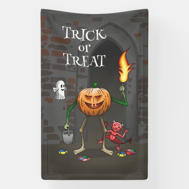 Trick or Treat Halloween Banner (Vertical)