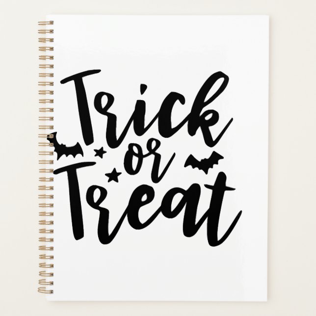 Trick or Treat Halloween Bats Planner (Front)