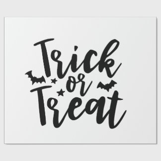 Trick or Treat Halloween Bats Wrapping Paper
