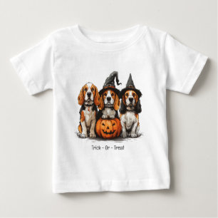 Trick Or Treat Halloween Beagle Dogs Baby T-Shirt