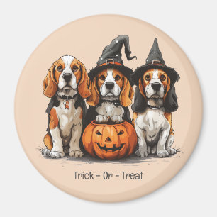 Trick Or Treat Halloween Beagle Dogs Magnet