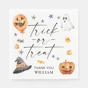 Trick or Treat Halloween Birthday Napkin