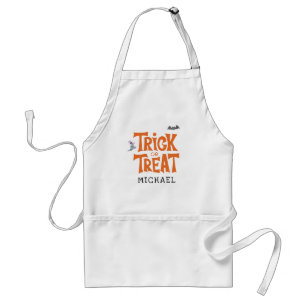 Trick or Treat Halloween Birthday Party Custom Standard Apron