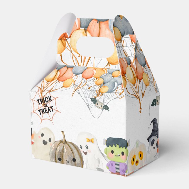 Trick or treat Halloween birthday party  Favour Box (Front Side)