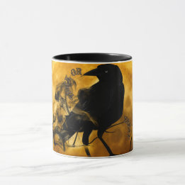 “Trick or Treat” Halloween Black crow Mug