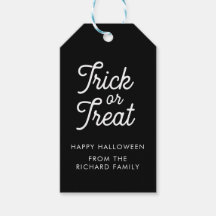 Trick or Treat Halloween Black with White Text Gif