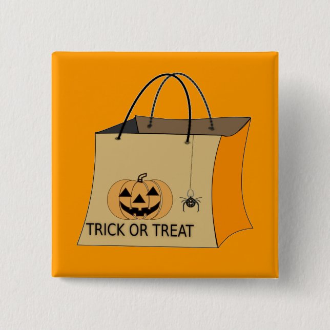 Trick or Treat Halloween Button (Front)