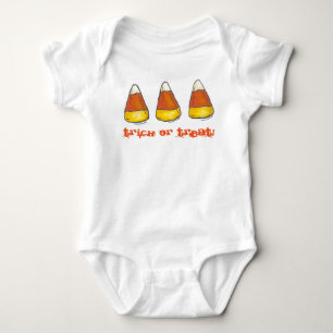 Trick or Treat Halloween Candy Corn Candycorn Baby Bodysuit