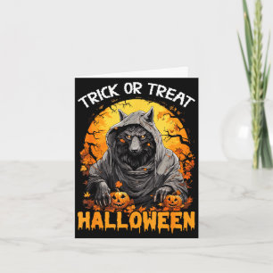 Trick or treat halloween card