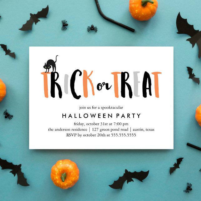 Trick or Treat Halloween Celebration Invitation (Creator Uploaded)