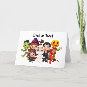 Trick or Treat Halloween Children Holiday Card