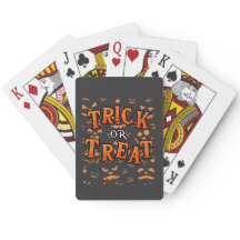 Trick or Treat Halloween Classic Playing Cards