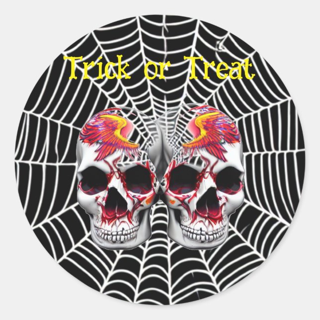 Trick or Treat Halloween Classic Round Sticker (Front)