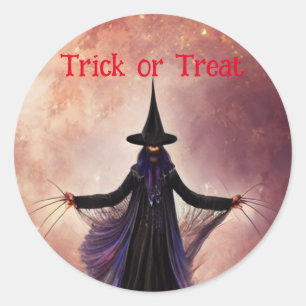 Trick or Treat Halloween Classic Round Sticker