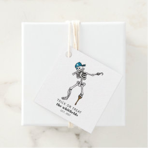 Trick or Treat Halloween Dabbing Pirate Favour Tags