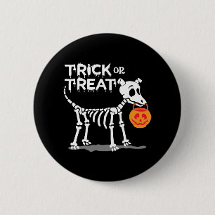 Trick Or Treat Halloween Dog 6 Cm Round Badge