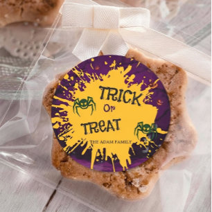 Trick or Treat Halloween Favour Treat Bag Sticker
