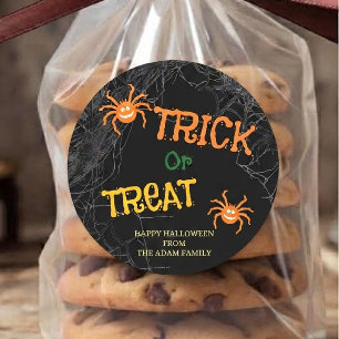 Trick or Treat Halloween Favour Treat Bag Sticker