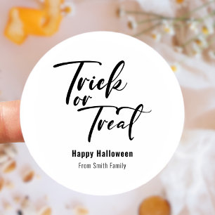 Trick or Treat Halloween Favour Treat Sticker
