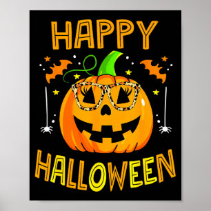 Trick Or Treat Halloween Funny Pumpkin Happy Hallo Poster