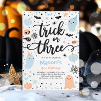 Trick Or Treat Halloween Ghost 3rd Birthday Party