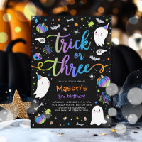 Trick Or Treat Halloween Ghost 3rd Birthday Party