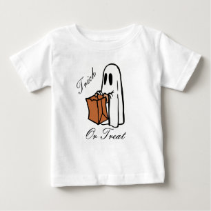 Trick Or Treat Halloween Ghost Baby T-Shirt
