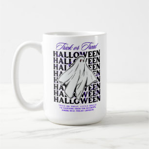 Trick Or Treat Halloween Ghost Mug Cute Spooky