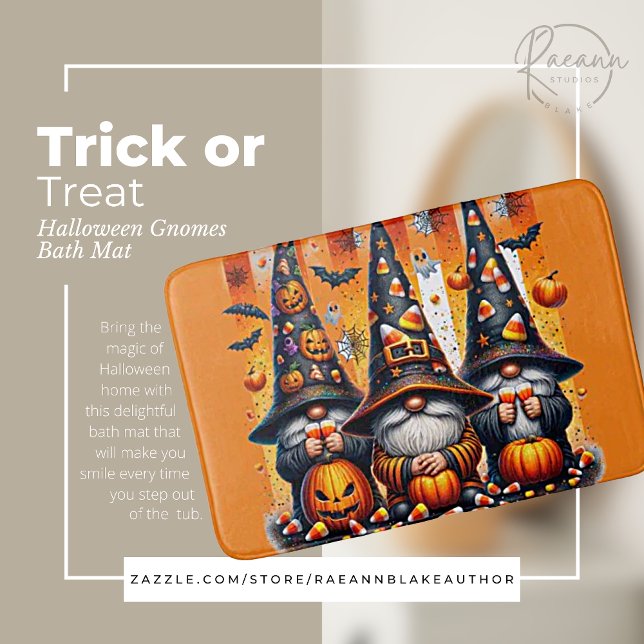 Trick-or-Treat Halloween Gnomes Bath Mat (Creator Uploaded)