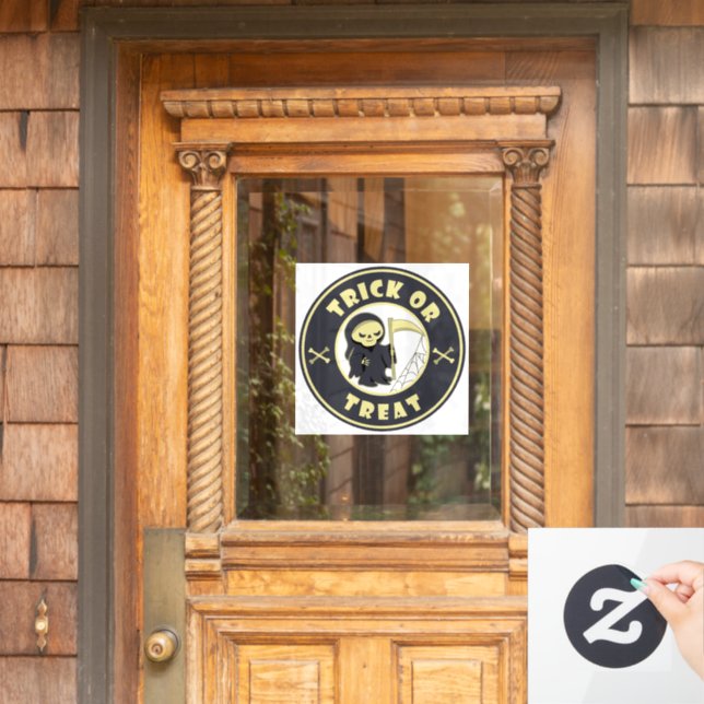 Trick or treat Halloween grim reaper character (Home Door)