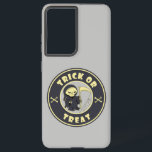 Trick or treat Halloween grim reaper character Samsung Galaxy Case<br><div class="desc">Halloween typography Trick or treat Grim Reaper death</div>