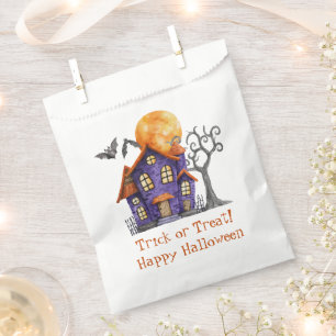 Trick or Treat Halloween Haunted House Candy  Favour Bags