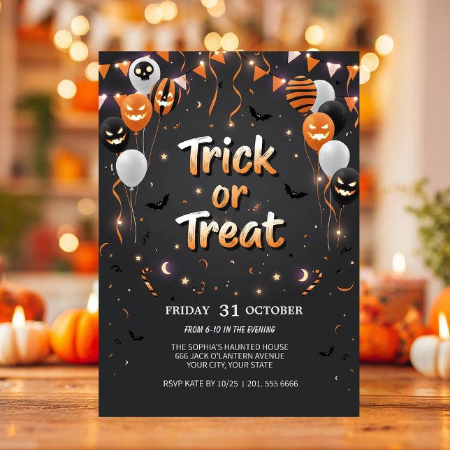 Trick or Treat Halloween Invitation (Creator Uploaded)