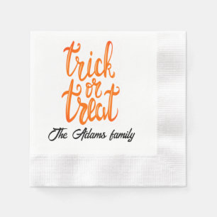 Trick or treat Halloween Napkin