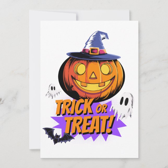 Trick or Treat! Halloween night Invitation (Front)