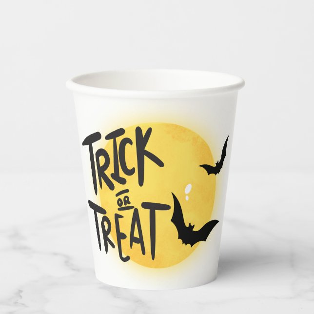 Trick or treat halloween paper cups (Front)