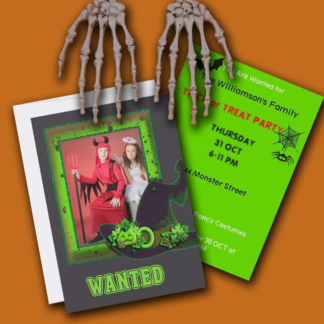 Trick or Treat Halloween Party Customise Invitation (Creator Uploaded)