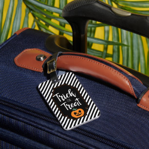 trick or treat halloween party favor luggage tag