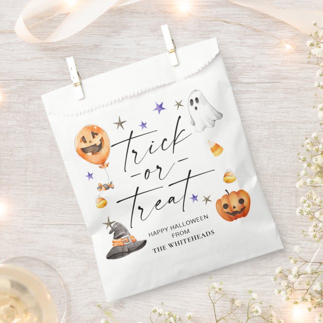 Trick or Treat Halloween Party Favour Bags (Clipped)