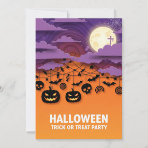 Trick or Treat Halloween Party Invitation