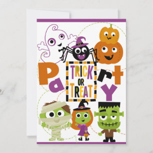 Trick or Treat Halloween Party Invitation