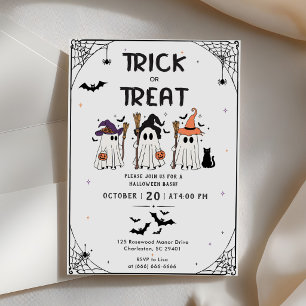 Trick or Treat Halloween Party Invitation