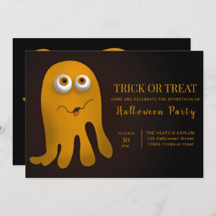 Trick Or Treat Halloween Party Invitation